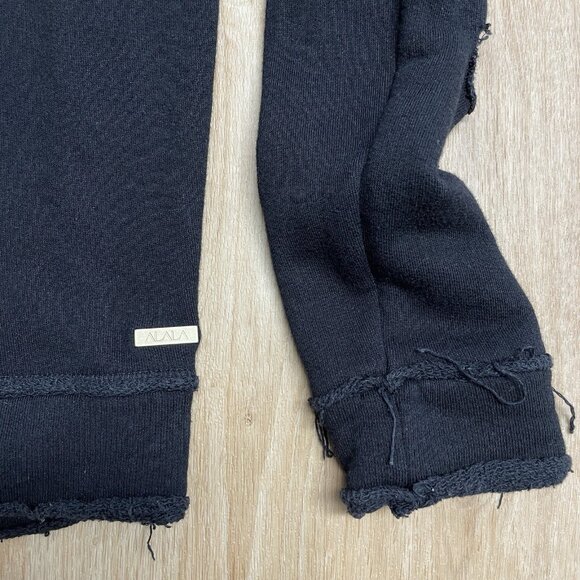 ALALA CYPHER SWEATSHIRT DISTRESSED THRASHED BLK GRUNGE SZ M ELEVATED ATHLEISURE - Picture 7 of 11